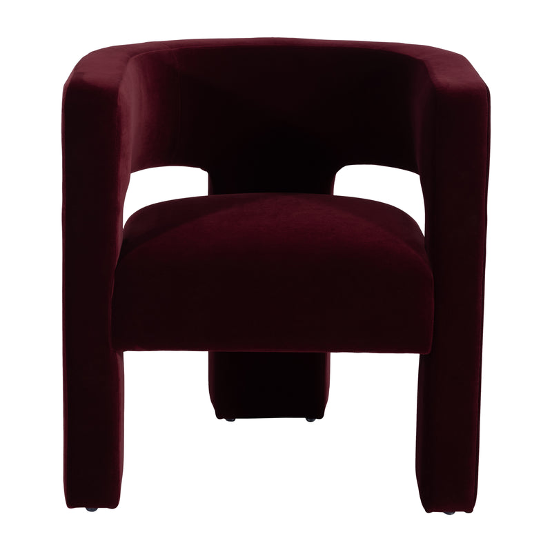 ROUND BACK CHAIR - WINE