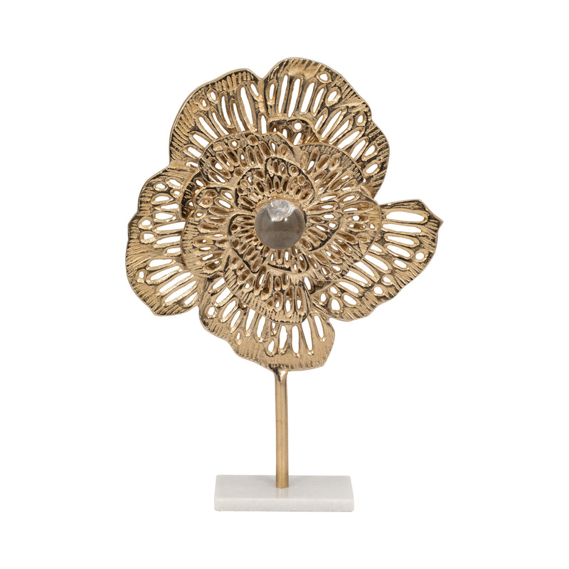 20" Salma Small Gold Flower Statuary