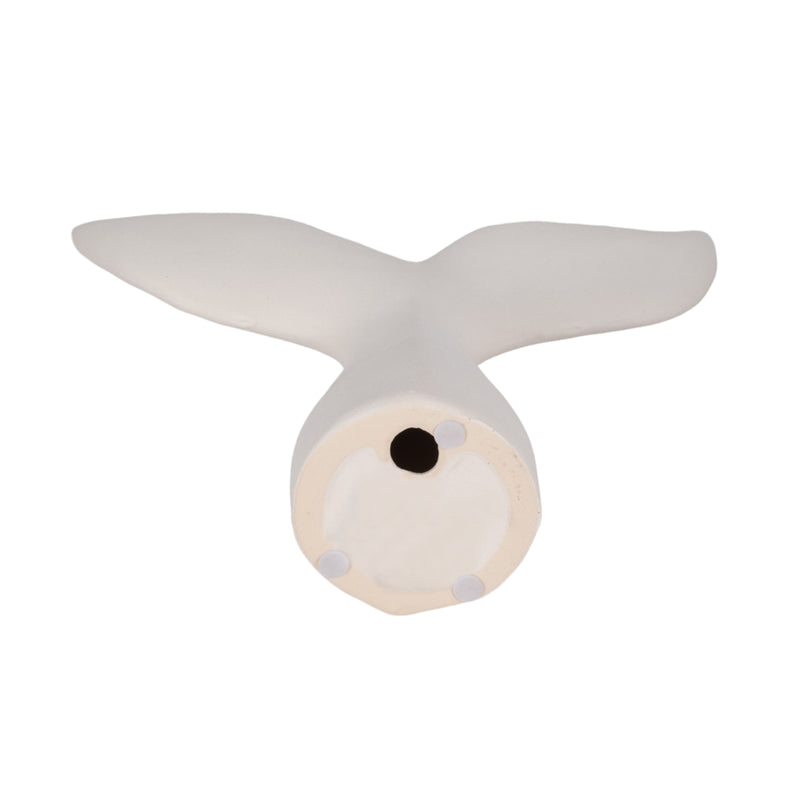 10" Textured Whale Tail, White