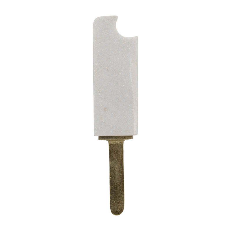 METAL/MARBLE,13",BITTEN POPSICLE DECO,WHITE