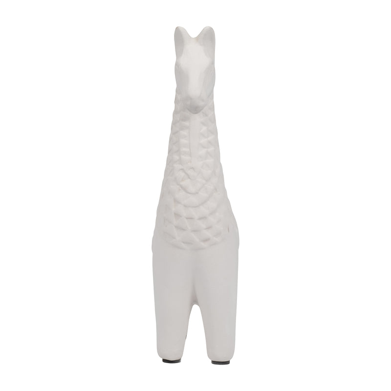 Clay, 11" Standing Llama, Ivory