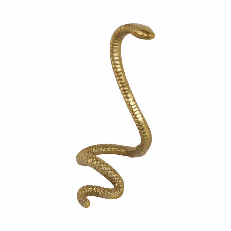 10" Tall Snake Tabletop D?cor, Gold