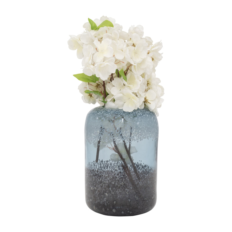 GLASS, 9" OMBRE VASE, MULTI