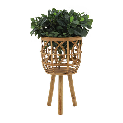 S/3 BAMBOO PLANTERS 11/13/15" NATURAL