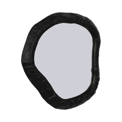 ALUM,14",HAMMERED OUTLINED MIRROR,MATTE BLACK