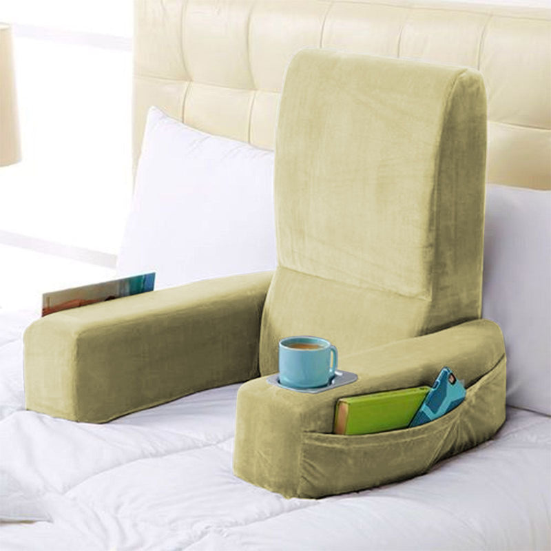 Velvet Foldable Bed Lounger - Dark Ivory