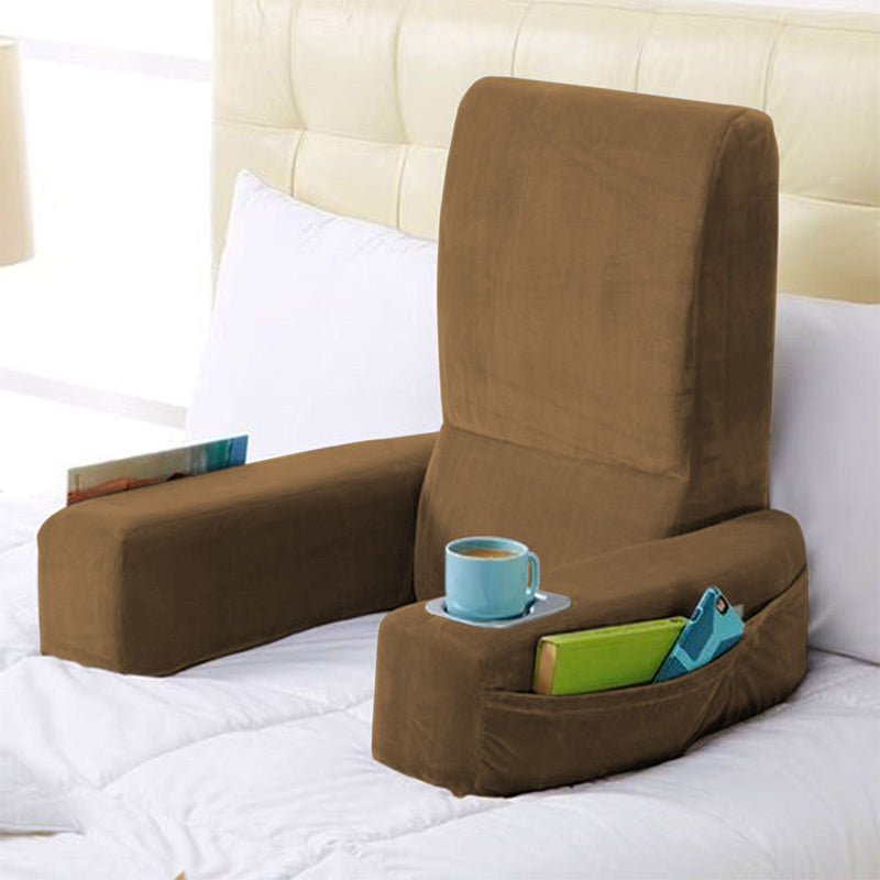 Velvet Foldable Bed Lounger - Light Brown