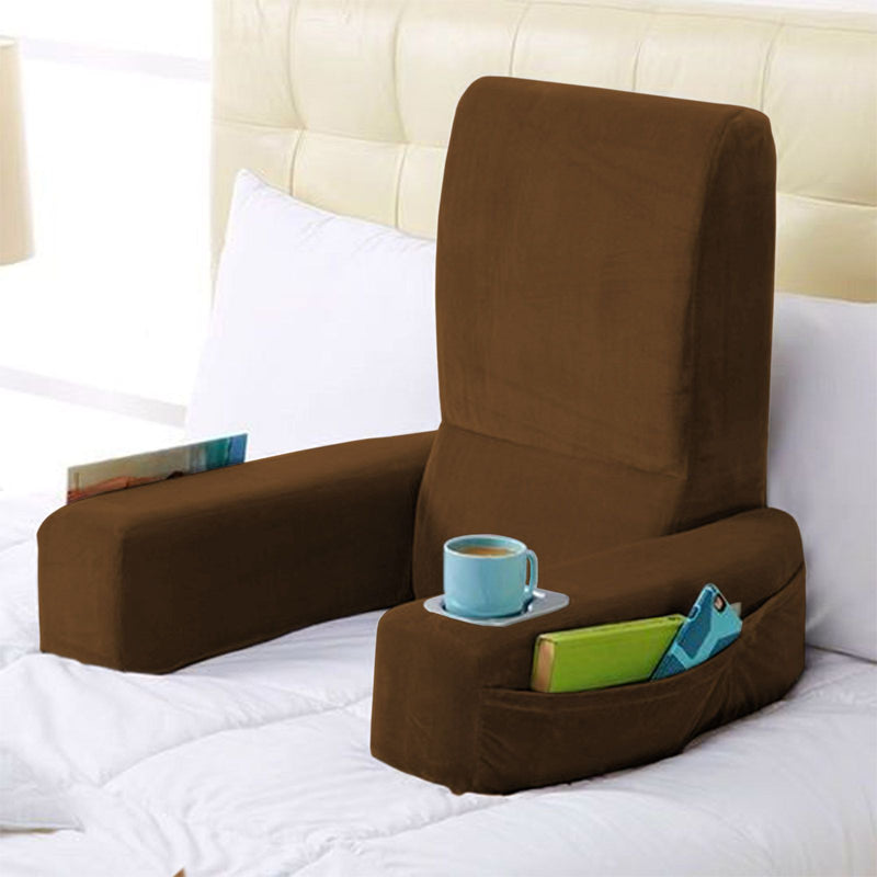 Velvet Foldable Bed Lounger - Brown