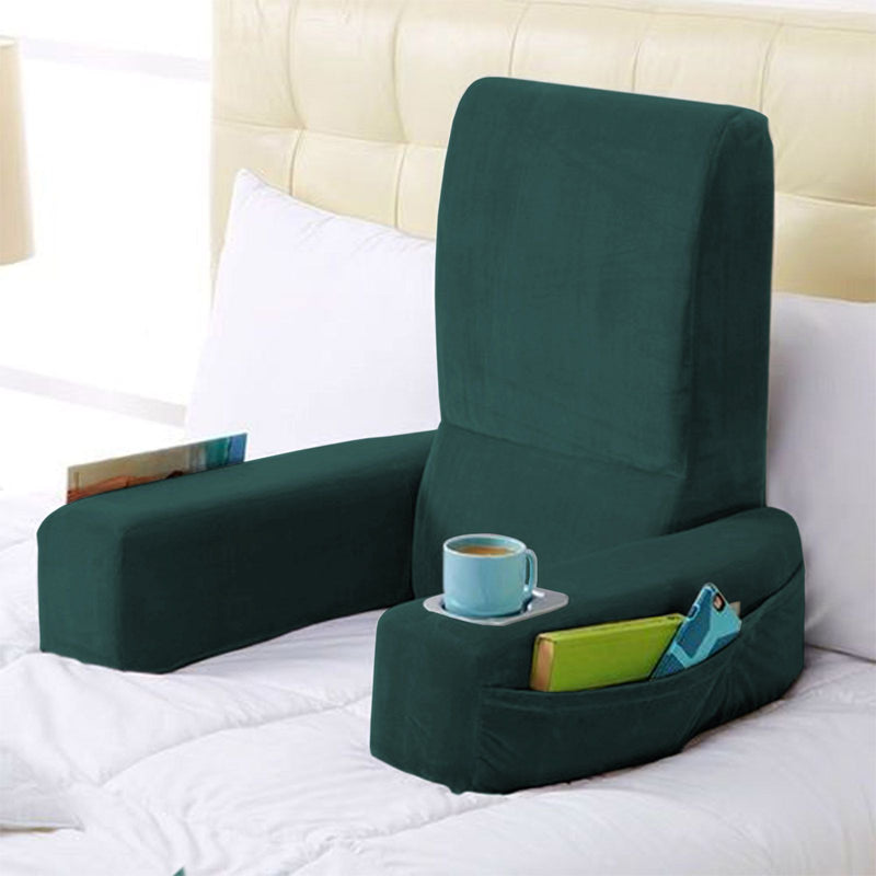 Velvet Foldable Bed Lounger - Dark Green