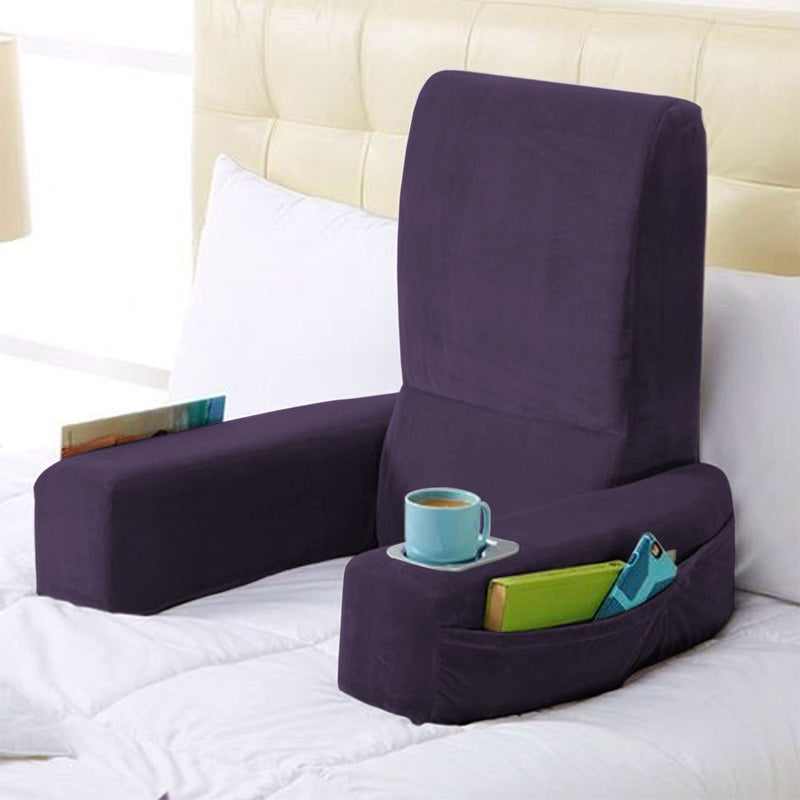 Velvet Foldable Bed Lounger - Dark Purple