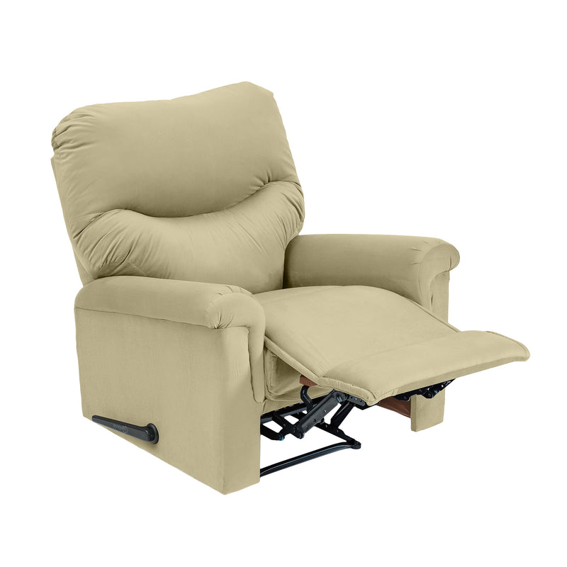 Velvet Classic Recliner Chair - Dark Ivory - NZ110