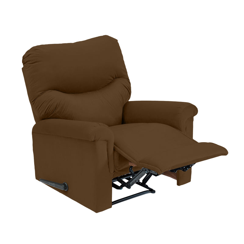 Velvet Classic Recliner Chair - Brown - NZ110