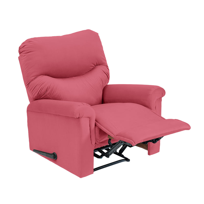 Velvet Classic Recliner Chair - Dark Pink - NZ110