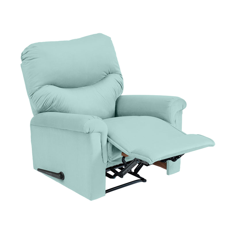 Velvet Classic Recliner Chair - Light Turquoise - NZ110