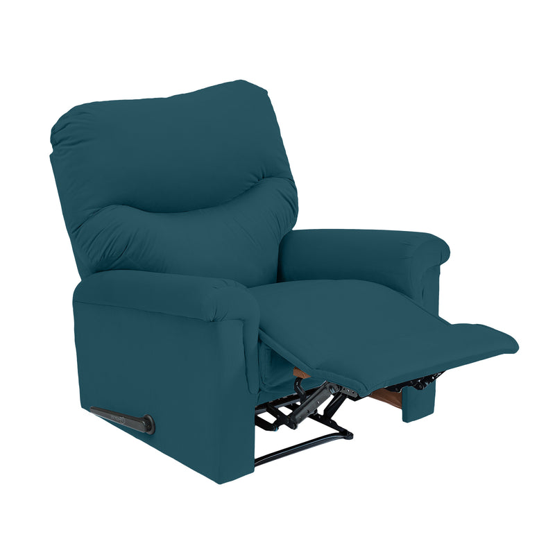 Velvet Classic Recliner Chair - Dark Turquoise - NZ110