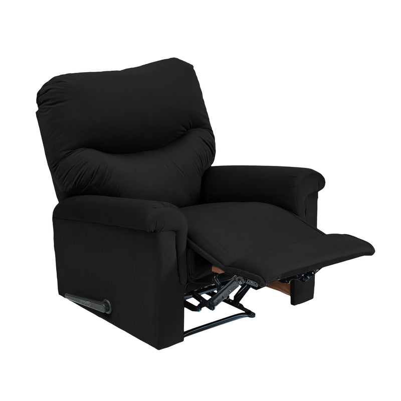 Velvet Classic Recliner Chair - Black - NZ110