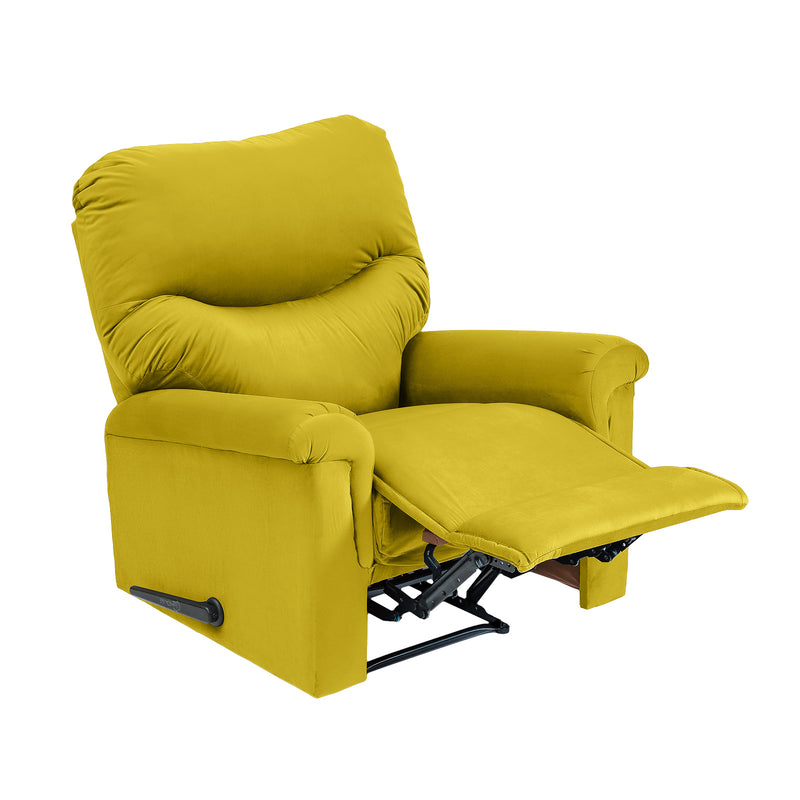 Velvet Classic Recliner Chair - Gold - NZ110