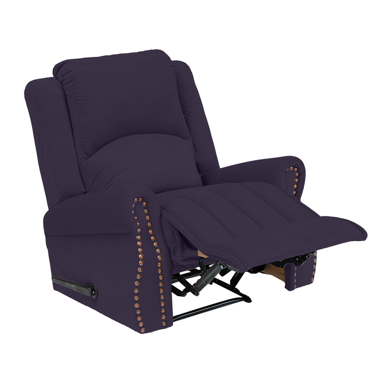 Velvet Classic Recliner Chair - Dark Purple - NZ120