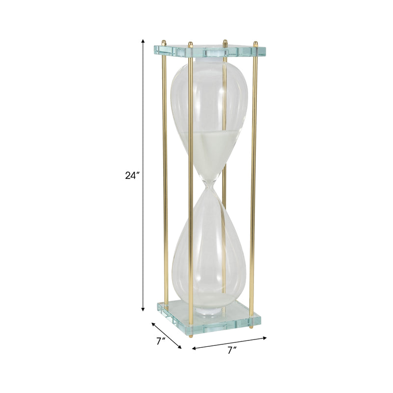 24" Reynolds Medium White & Gold Hourglass