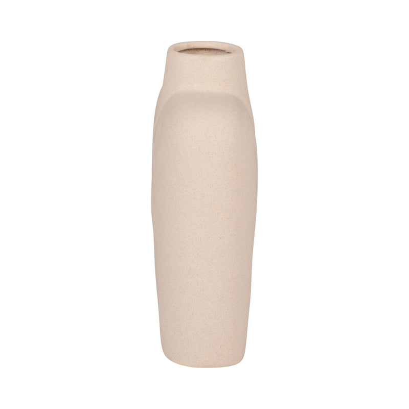 CER, 7" SQUARE SHAPE VASE, IVORY