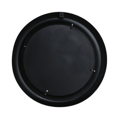 METAL 36" ROUND MIRROR, BLACK