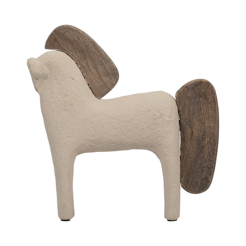 Ecomix, 12" Horse Deco, Ivory