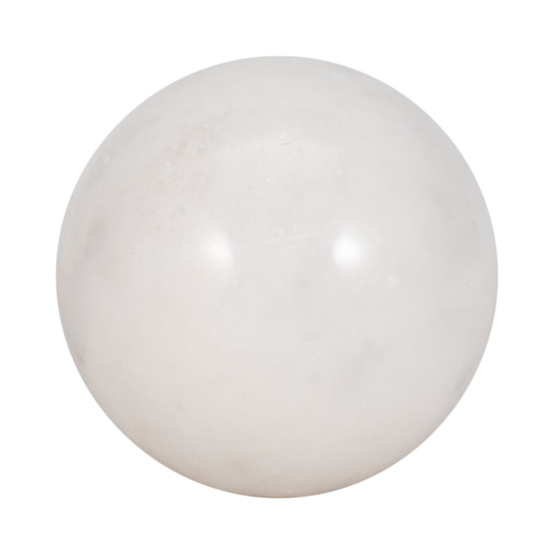 Marble, 4" Orb, White