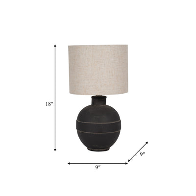 S/2 Ceramic 18" Table Lamp, Dk Gray