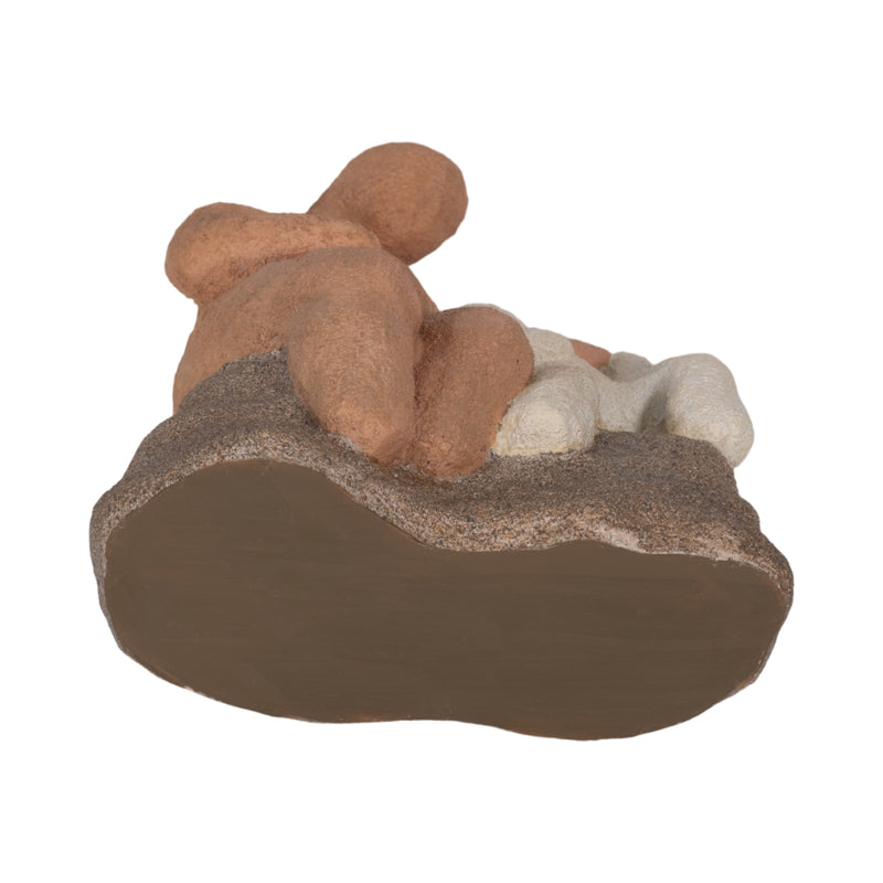 8" Parent And Child On Rock, Multi