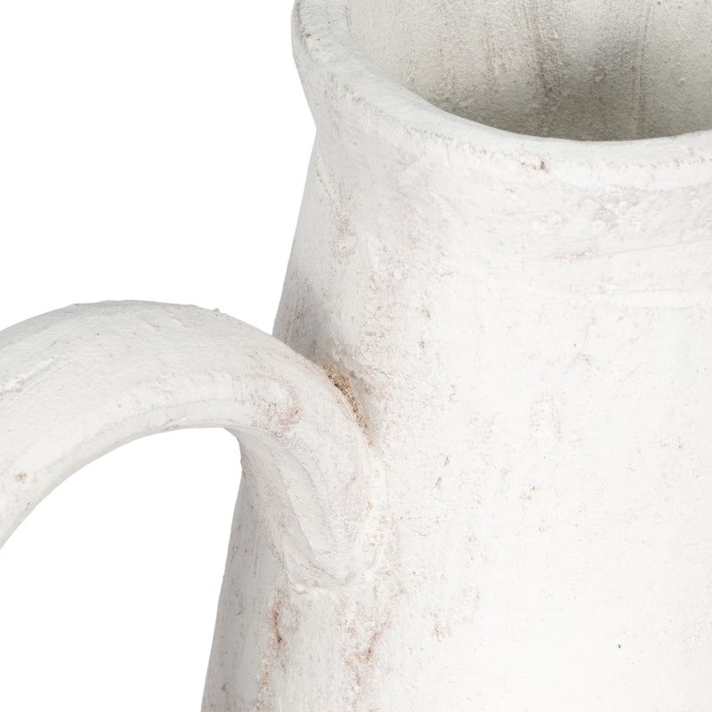 17" Pitcher Rough Finish, White