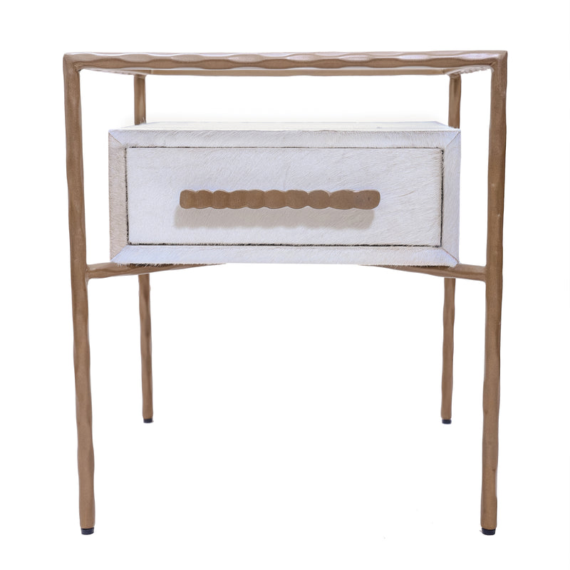 22" Azamara Real Hide Accent Table