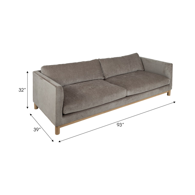 94" Bennett Sofa, Gray/green