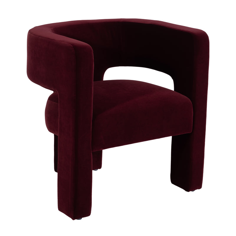 ROUND BACK CHAIR - WINE