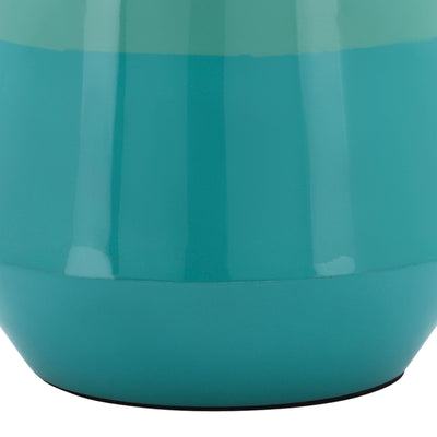 METAL 12" VESSEL VASE, GREEN