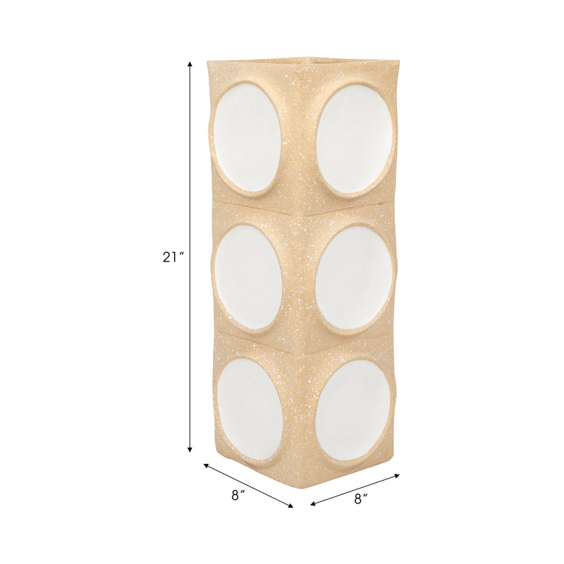 Ecomix, 21" Big Polka Dot Vase, Ivory