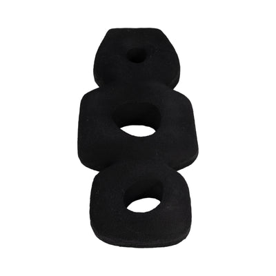 15" Textured Open Cut-out Totem Object, Black