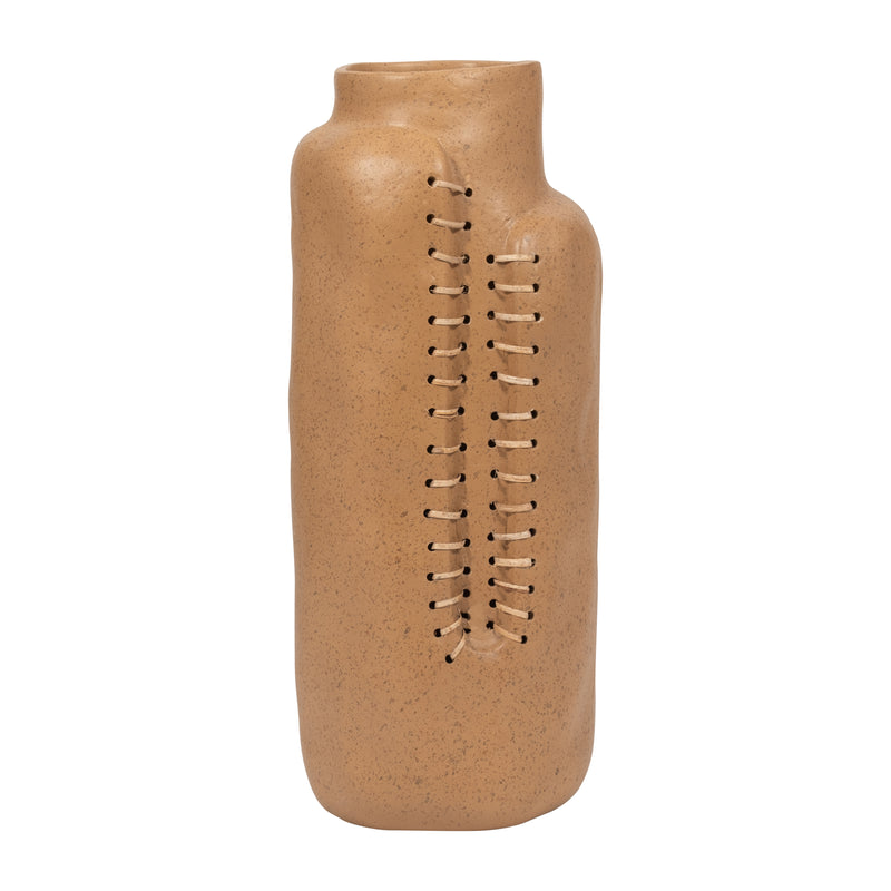 Ecomix, 18" Stitched Up Vase, Terracotta