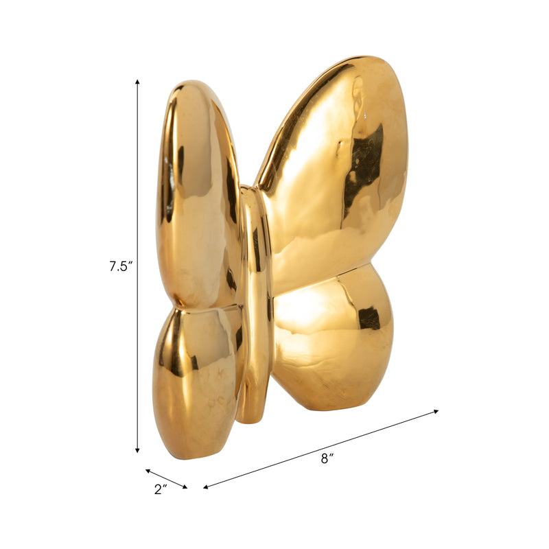 CER, 8" BALLOON BUTTERFLY, GOLD