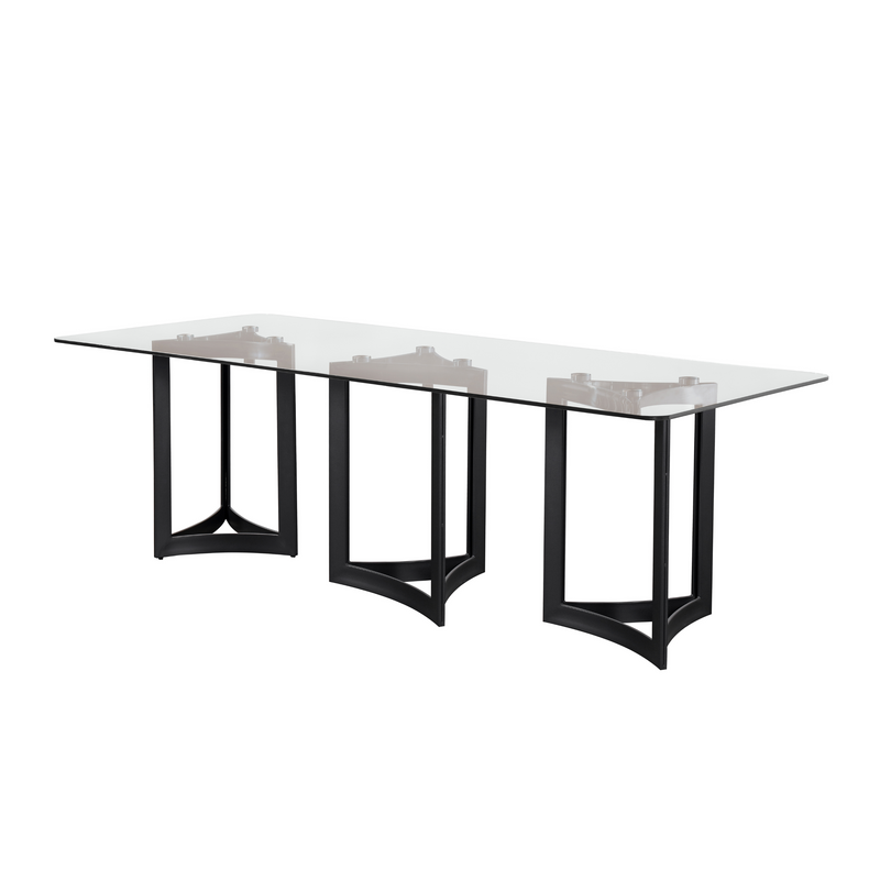 Alexa Glass Top Dining Table