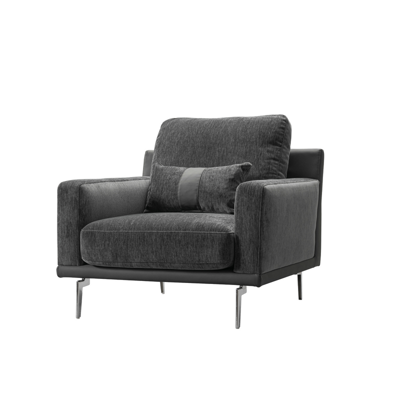 Whisper Soft Black Sofa W230