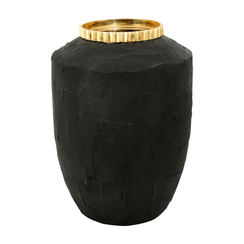 19" Canvon Small Black Ecomix Vase