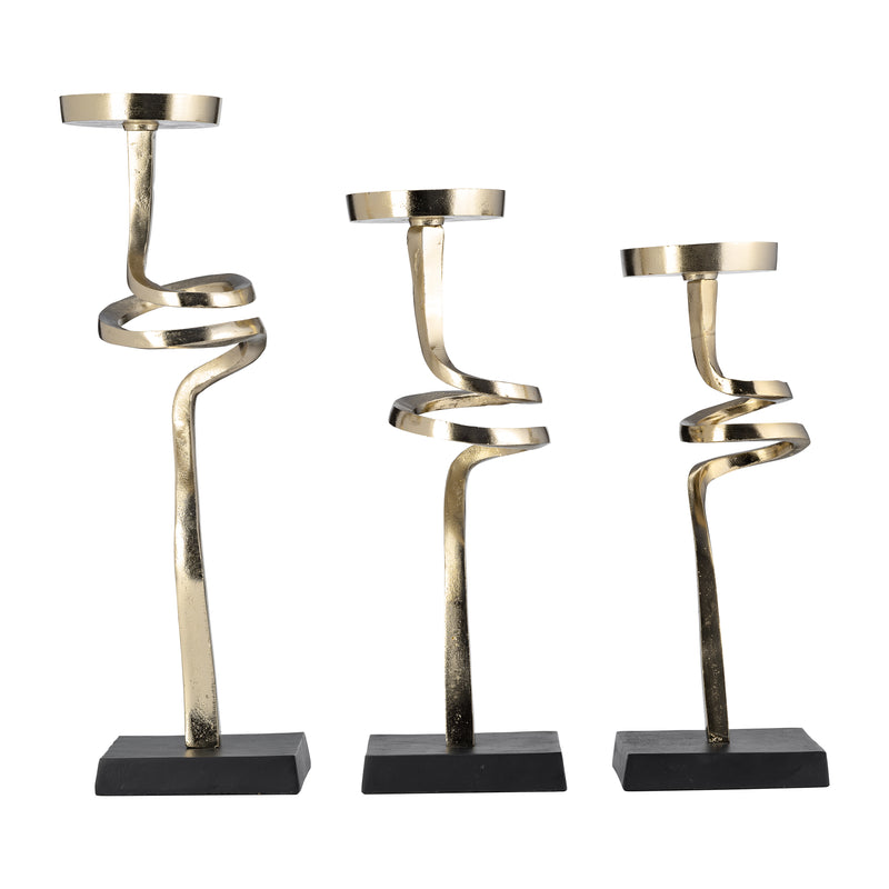 Metal,s/3 13,15,17",abstract Candle Pillar Holder,