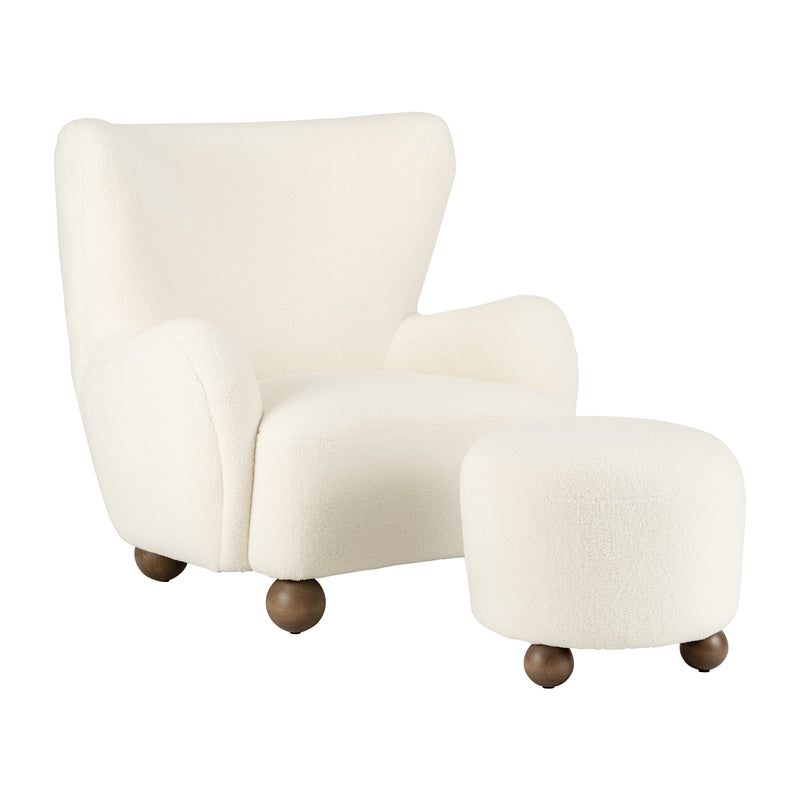 WINGBACK OCCASIONAL CHAIR, BEIGE