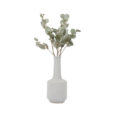 CLAY, 17" VOLCANIC TEXTURE VASE, WHITE