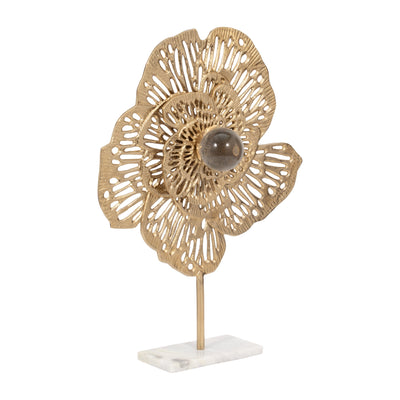 23" Salma Large Gold Flower Statuary