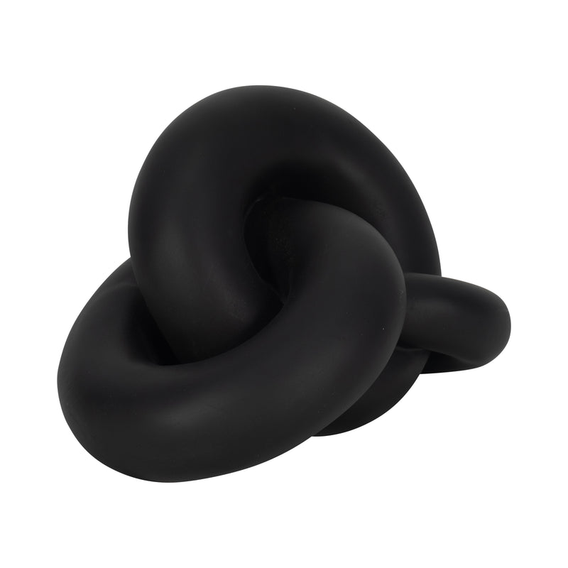 9" Resin Knot Decor, Black