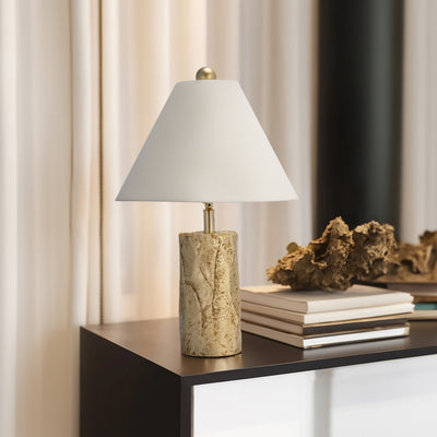 Resin 26" Textured Table Lamp, Gold