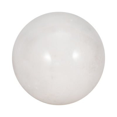 Marble, 4" Orb, White