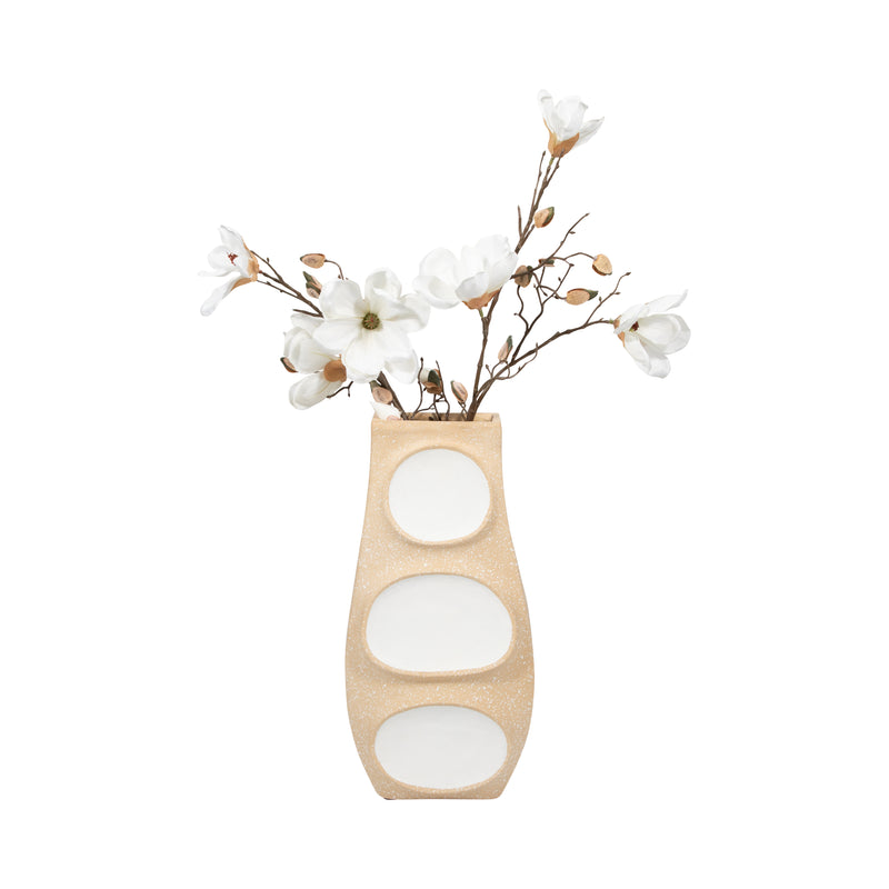 Ecomix, 19" Big Polka Dot Vase, Ivory