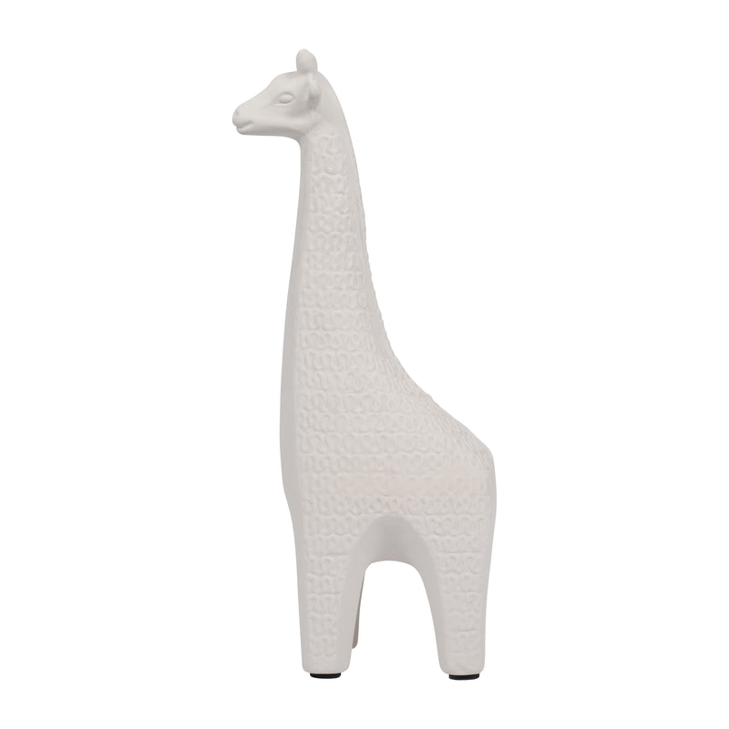 CLAY, 13" LOOPY PATTERN GIRAFFE, IVORY